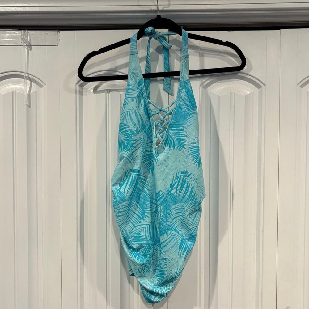 Pink Blush Blue Maternity Swim Top Size‎ Small